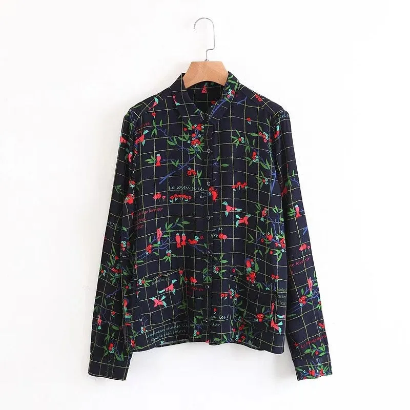 Aaron Print Button Down Top