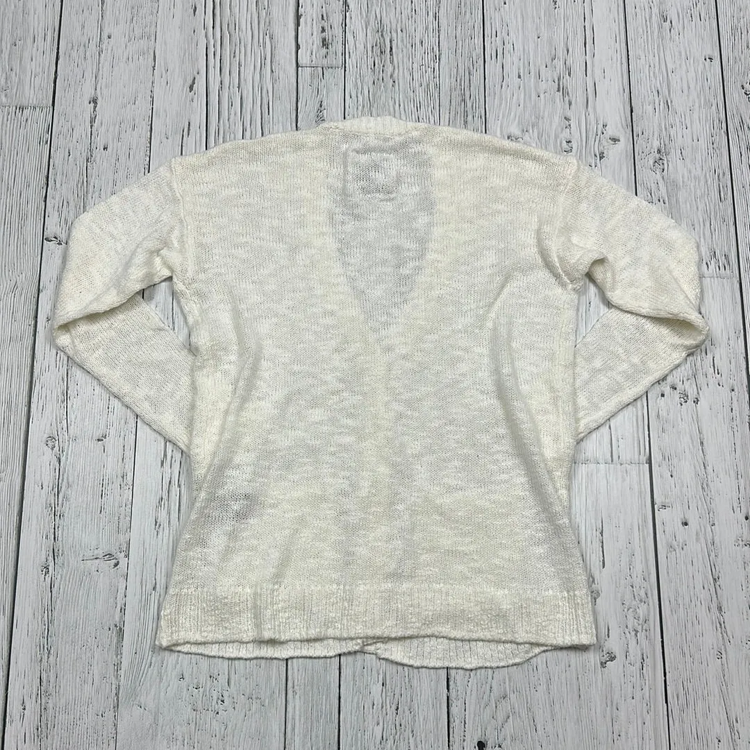 Abercrombie White Knit Cardigan - Hers M