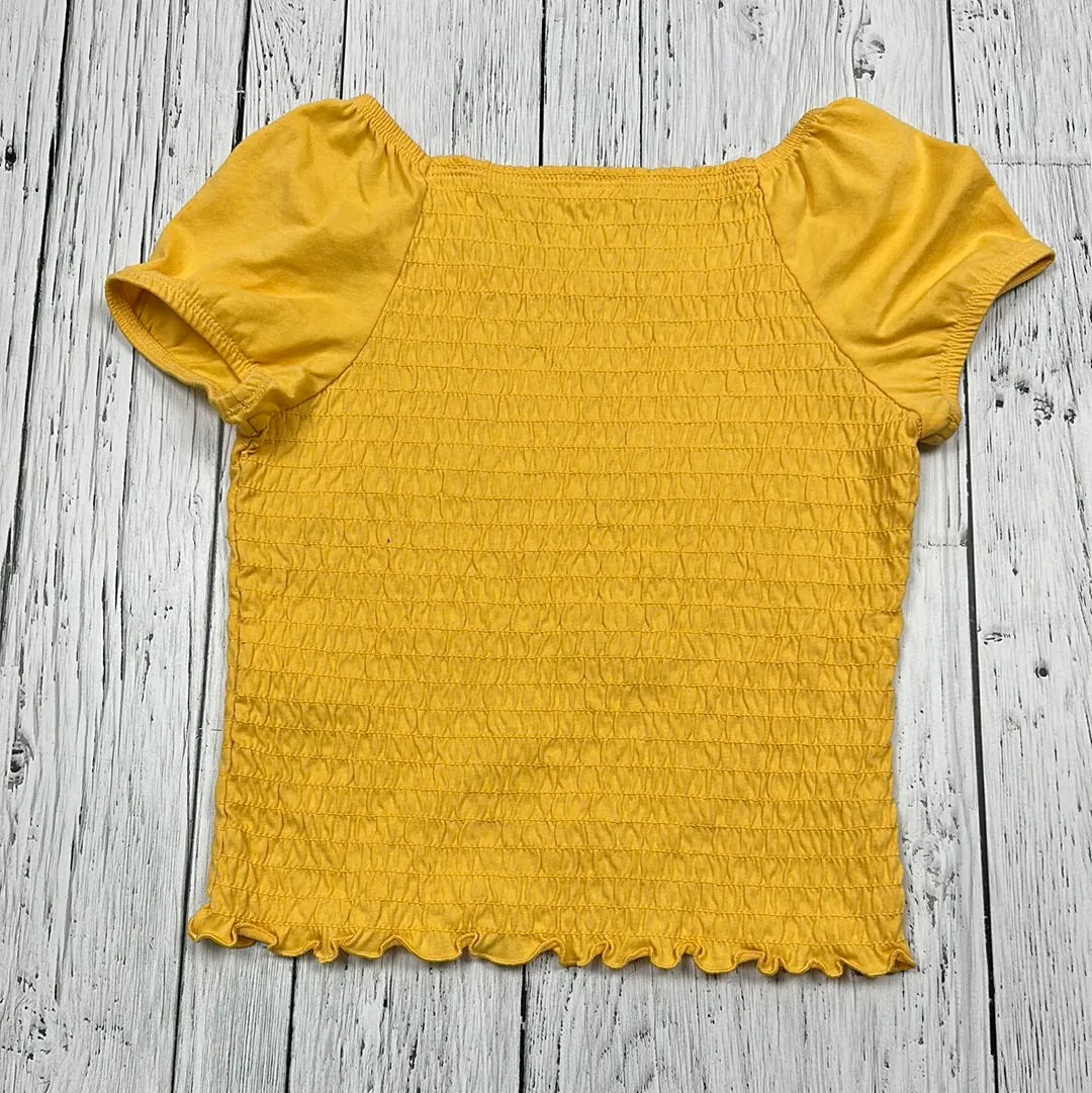 Abercrombie Yellow Stretchy Crop Top - Girls 9/10