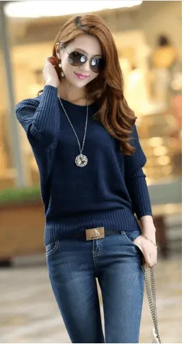 BATWING SLEEVES PULLOVER