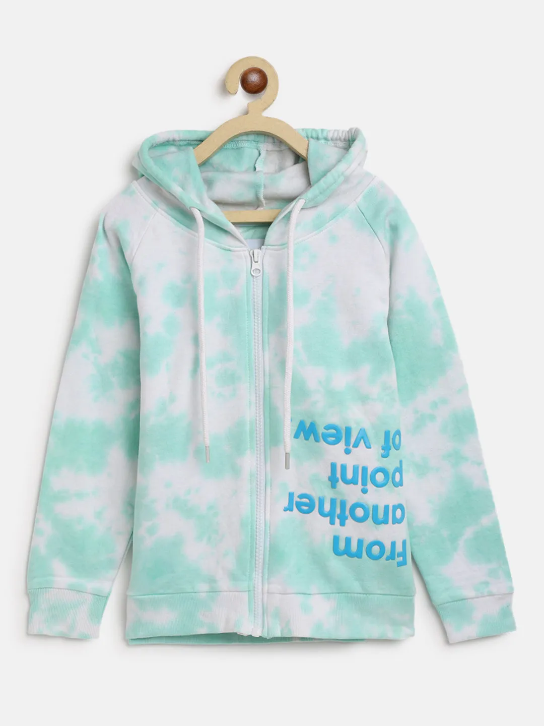 Boys Mint Printed Sweatshirt