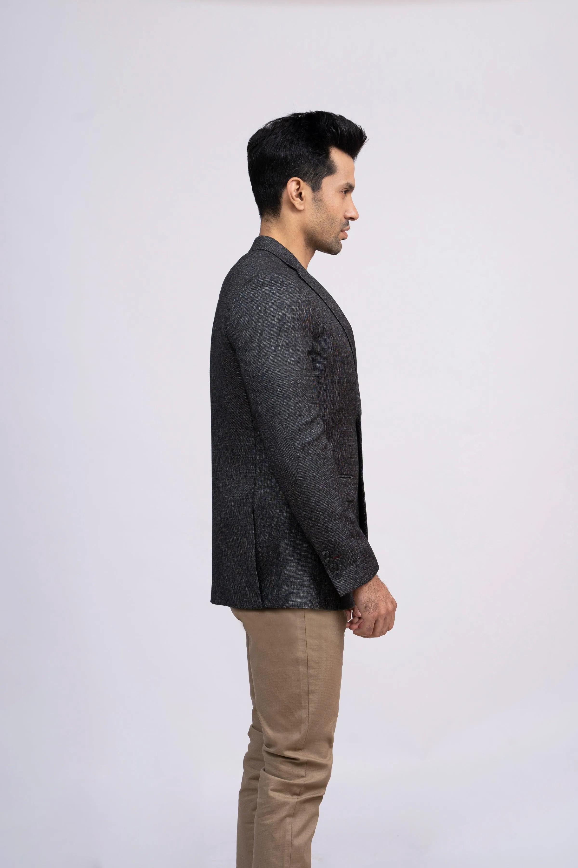 CASUAL COAT SLIM FIT DARK GREY