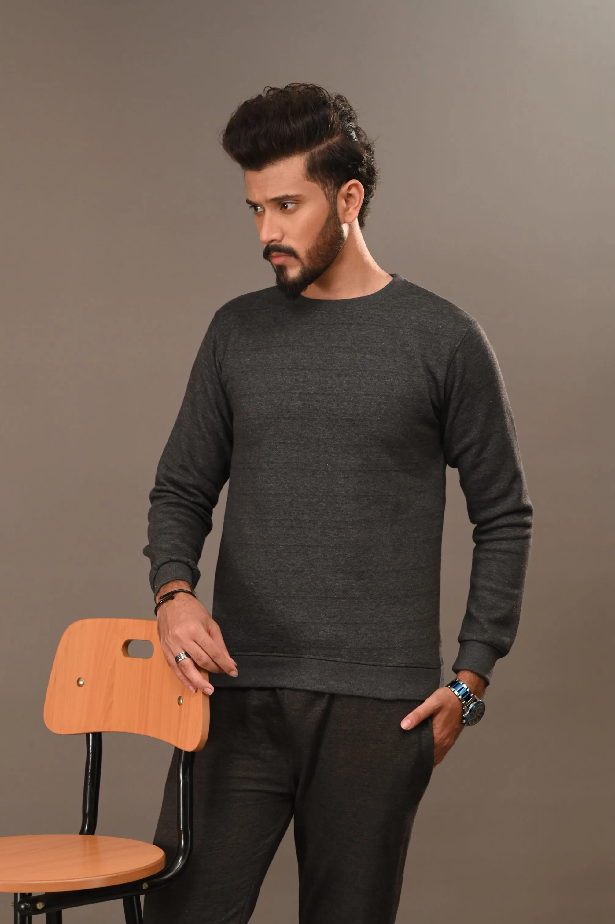 Charcoal Basic Sweatshirt