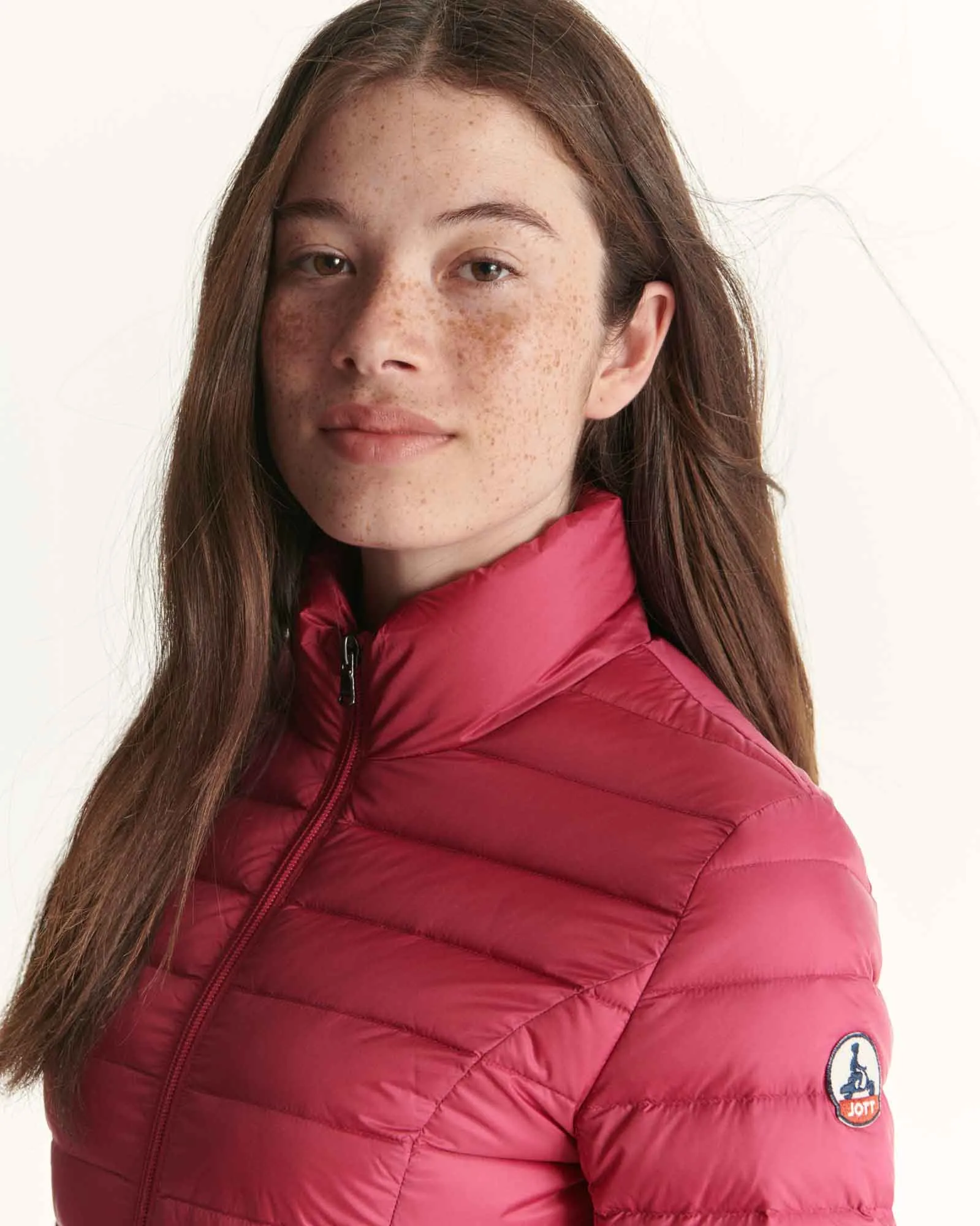 Cherry pink Cha lightweight puffer jacket