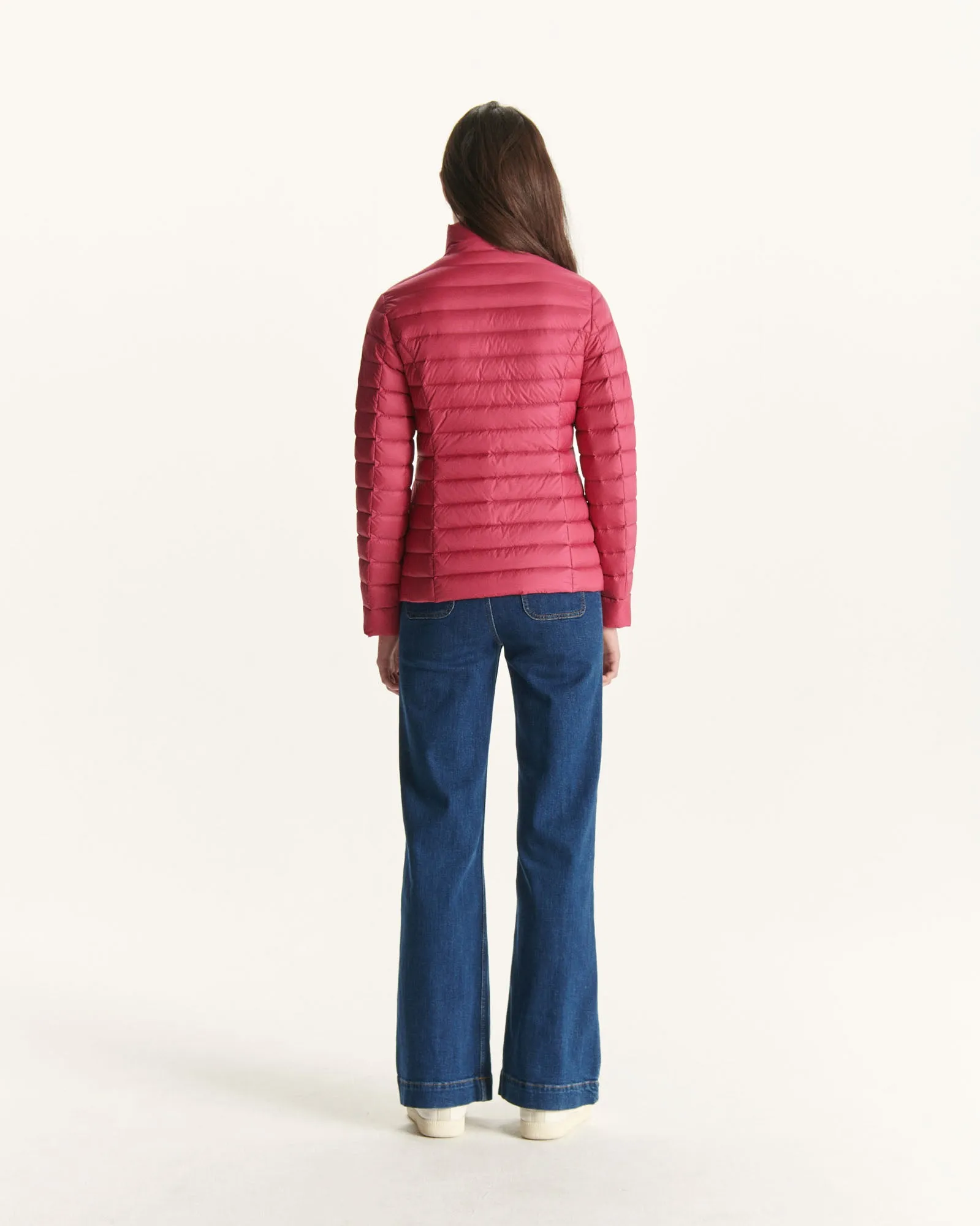 Cherry pink Cha lightweight puffer jacket