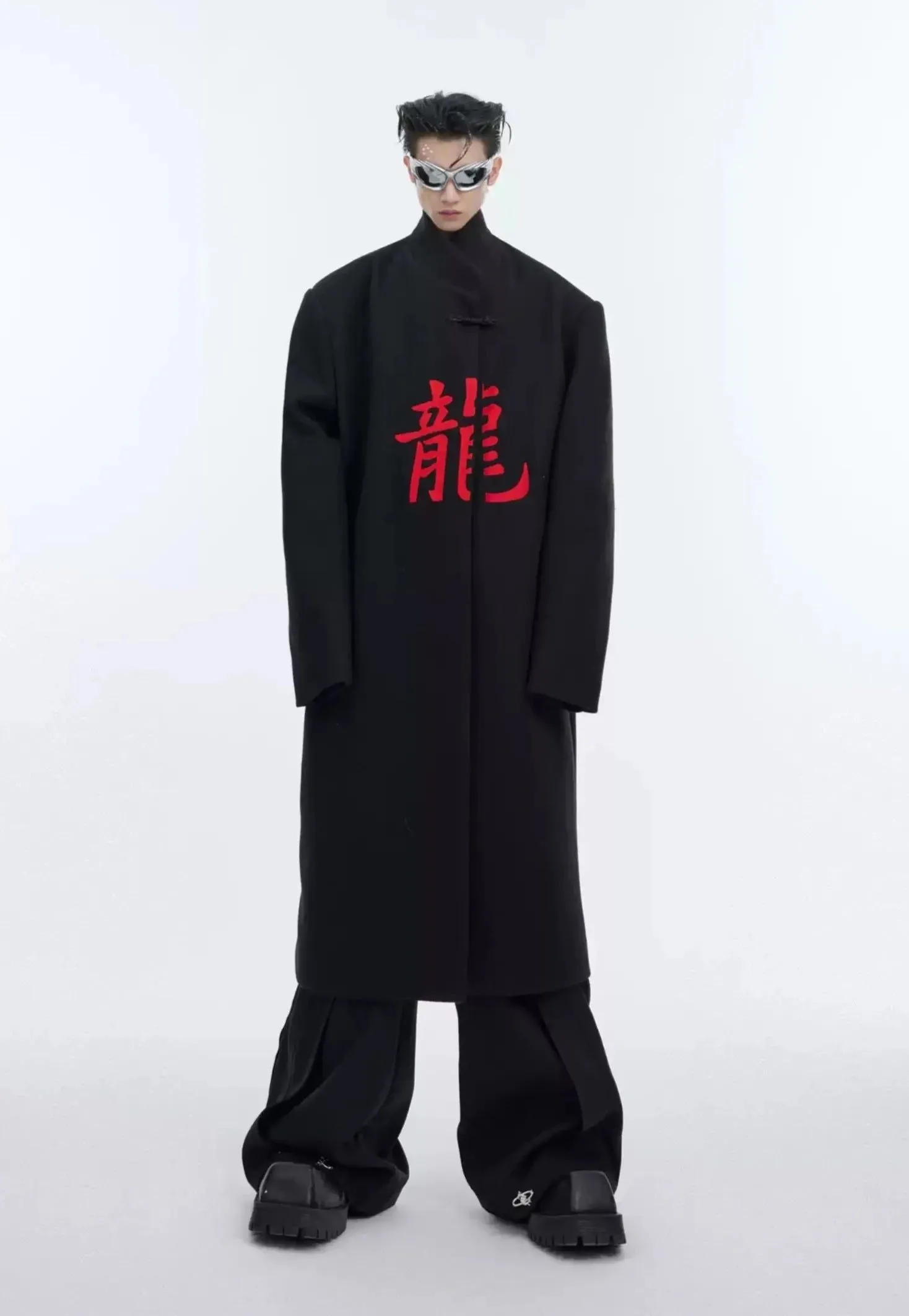 Chinese Character Long Coat