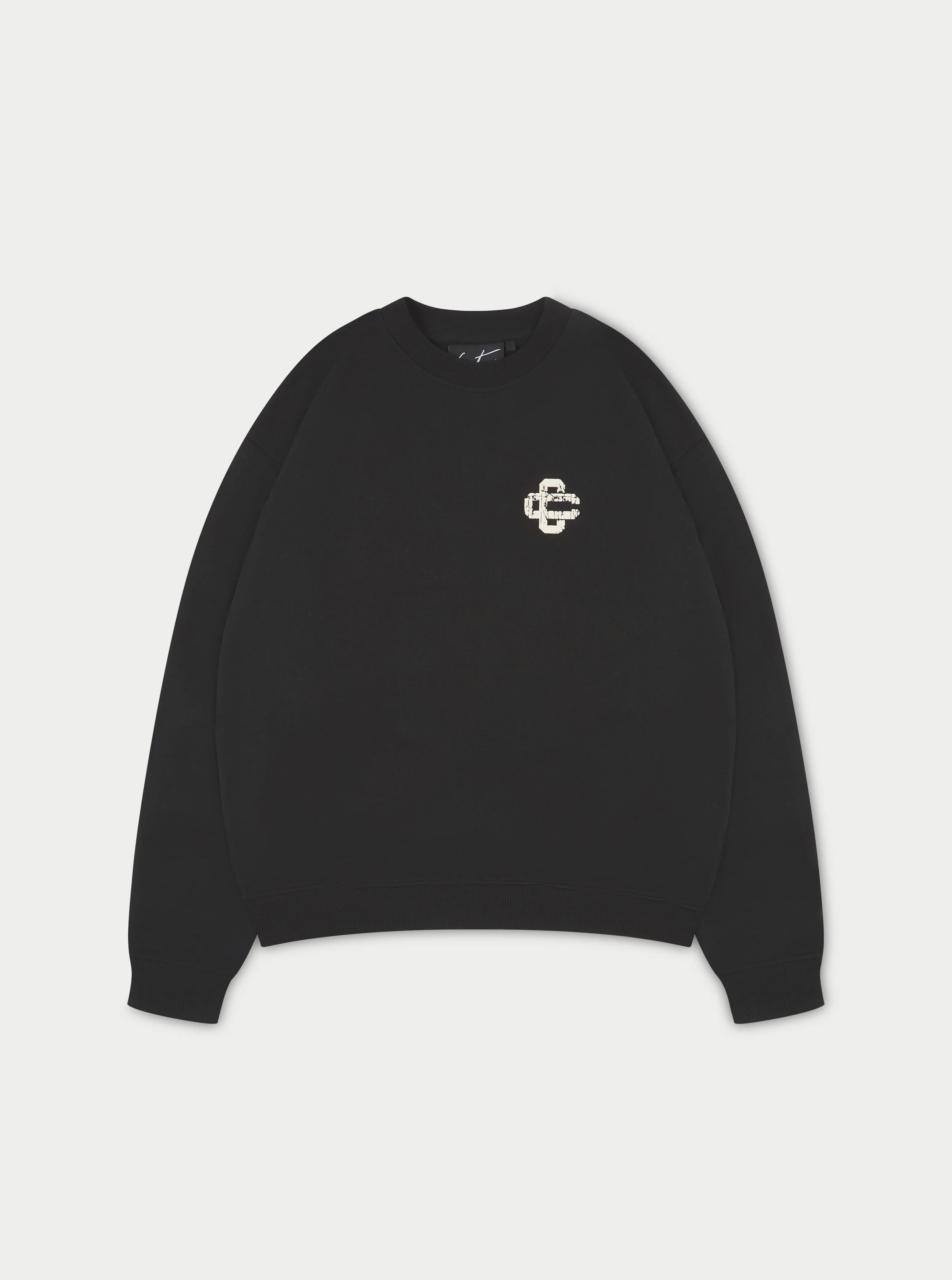 CRACKED EMBLEM SWEATSHIRT - BLACK