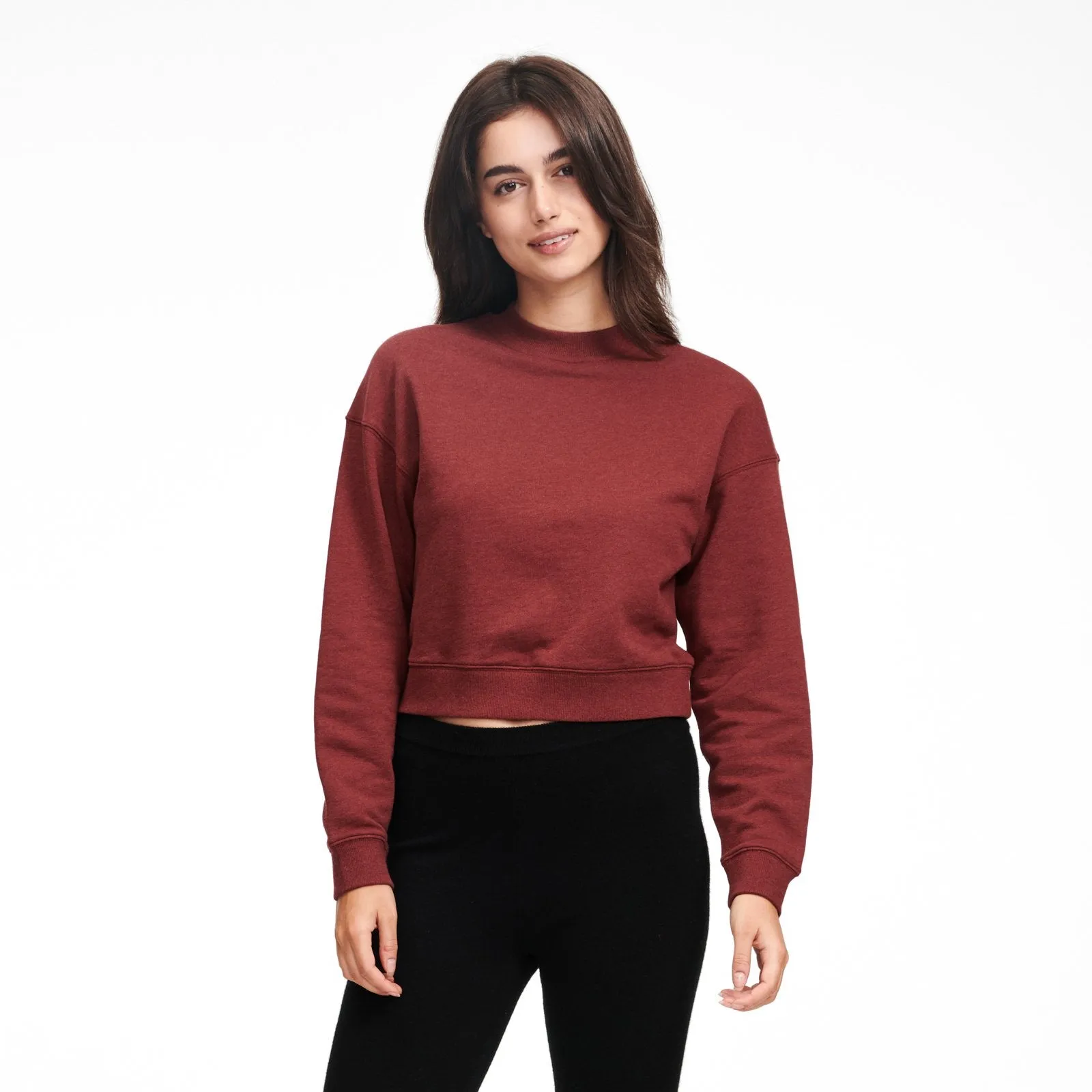 Cropped Fleece Sweatshirt