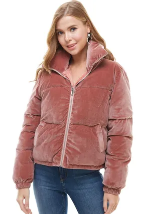 Doria Velvet Puffer Jacket - Final Sale Item