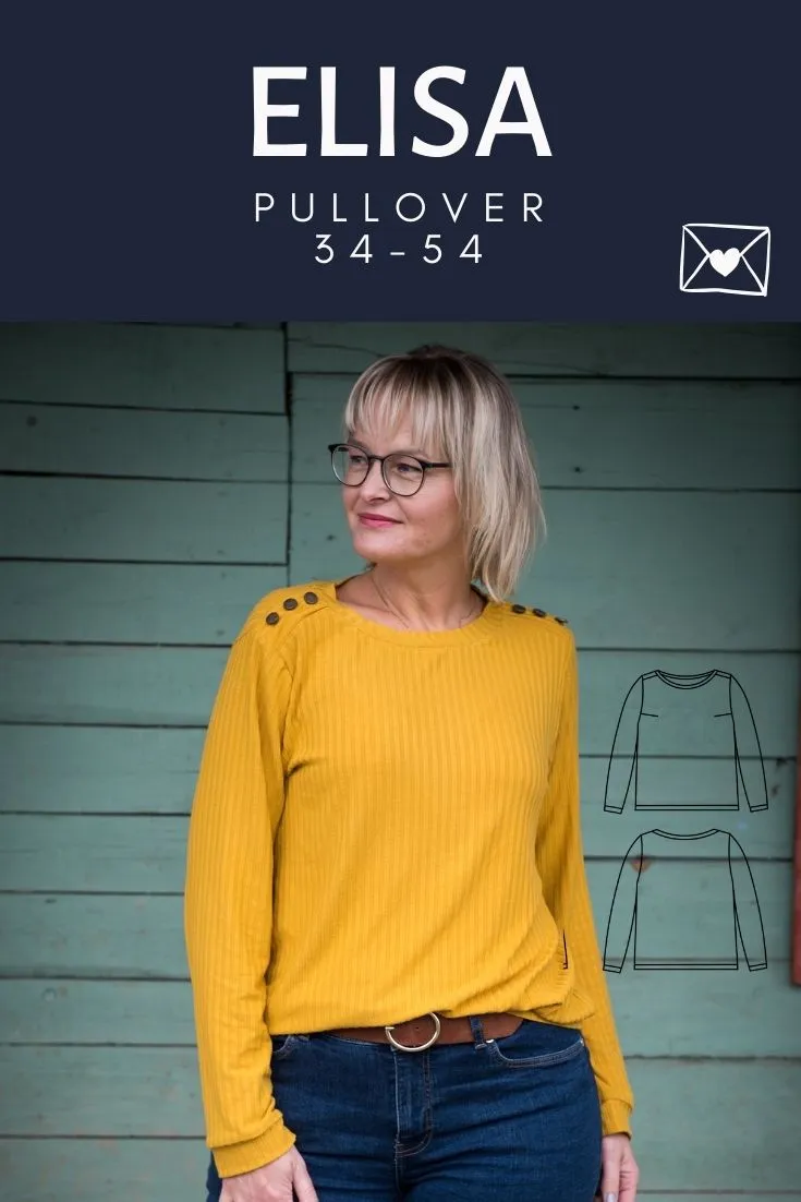 Elisa - Pullover mit Knopfleiste (Papierschnittmuster)