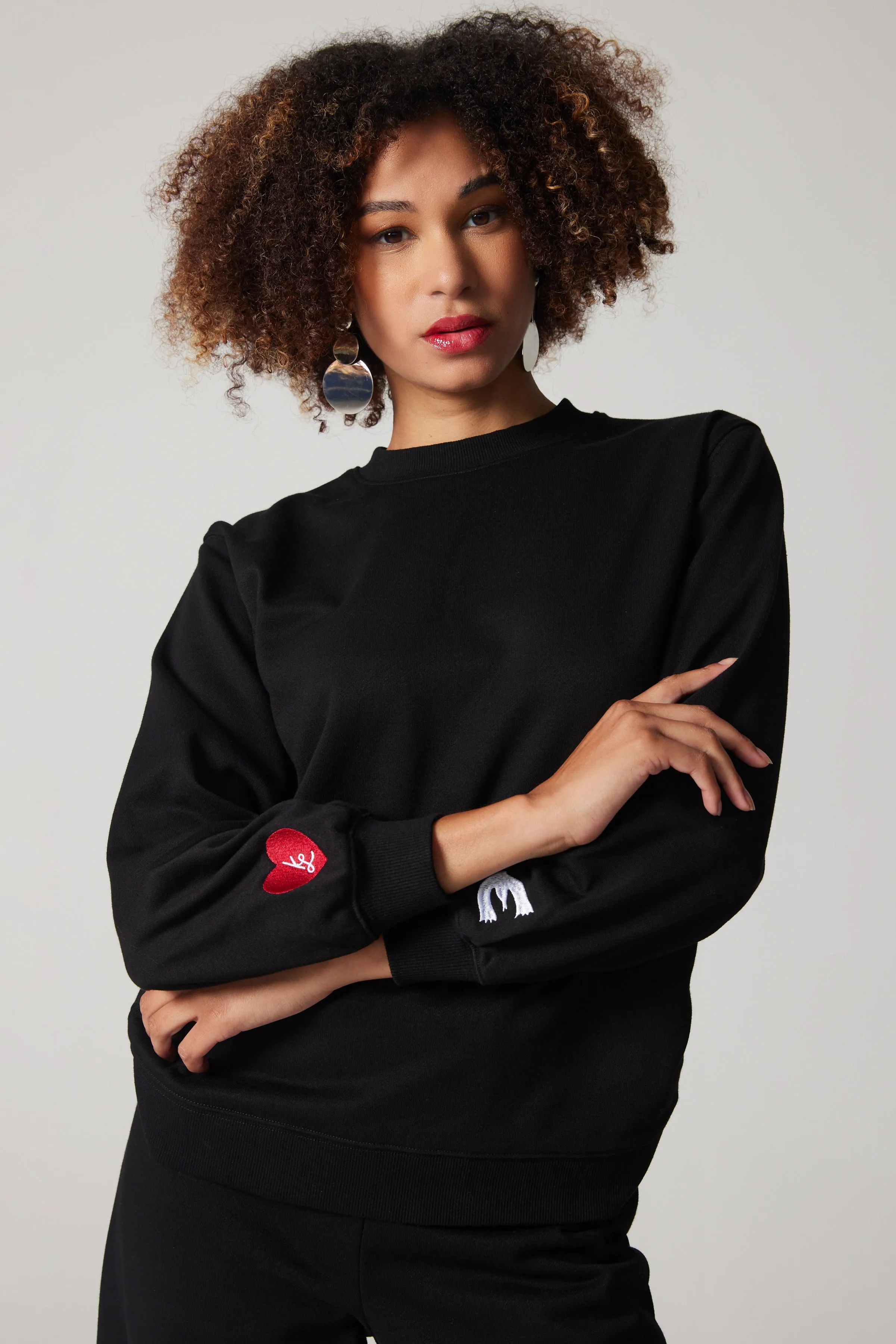 Embroidered Sweatshirt - Black