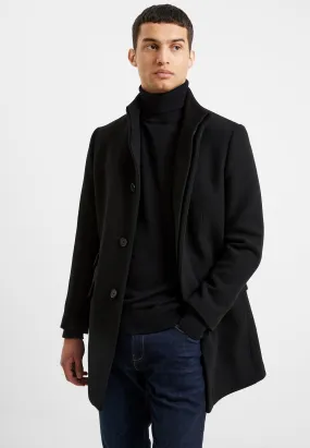 Funnel Neck Mid Length Coat