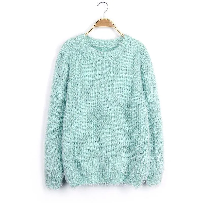 FUZZY PULLOVER SWEATER