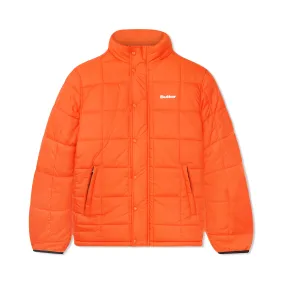 Grid Puffer Jacket, Orange