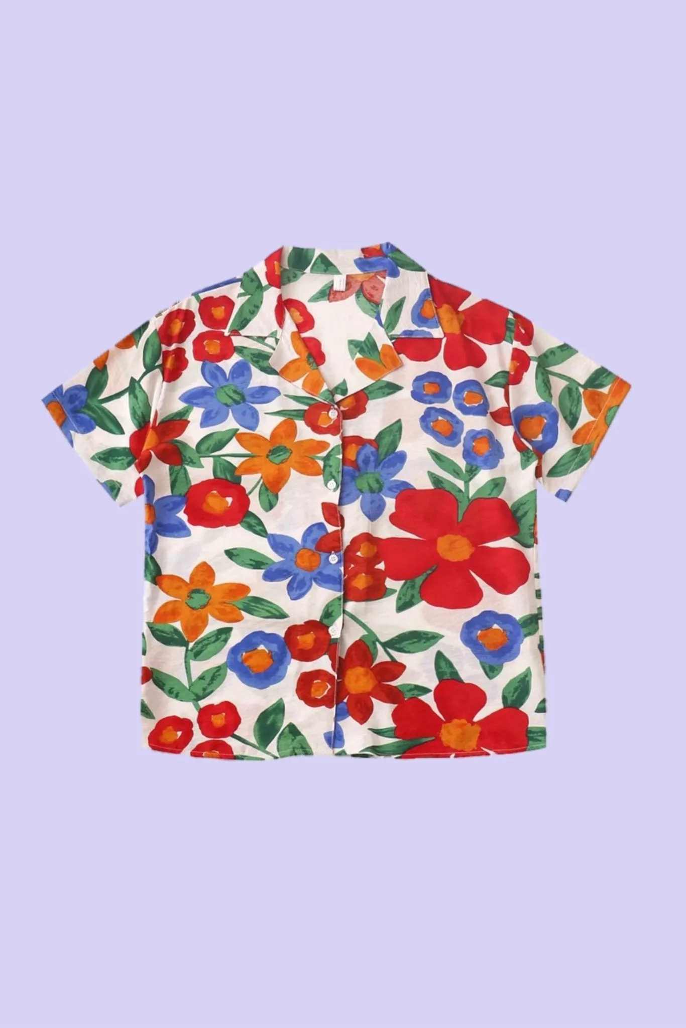 Haiwaii floral button down shirt