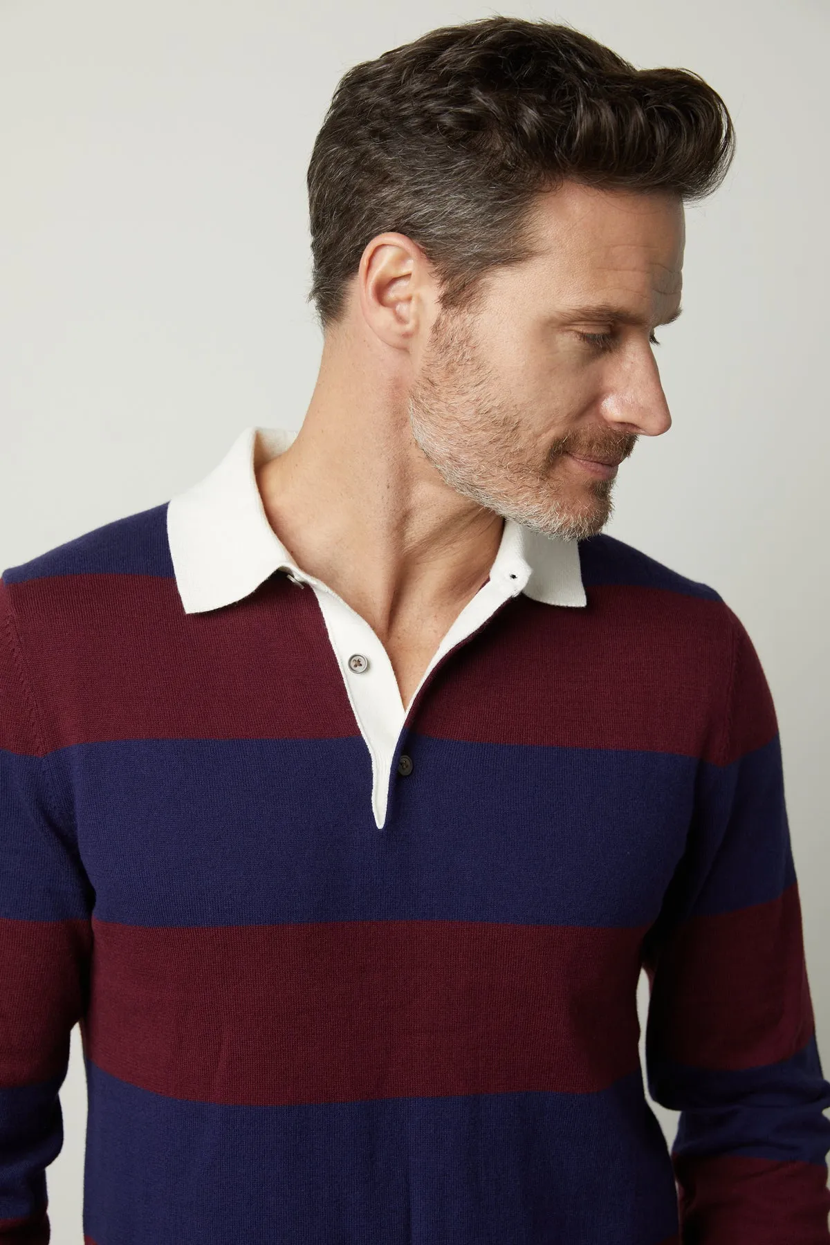 HASTINGS STRIPED SWEATER POLO