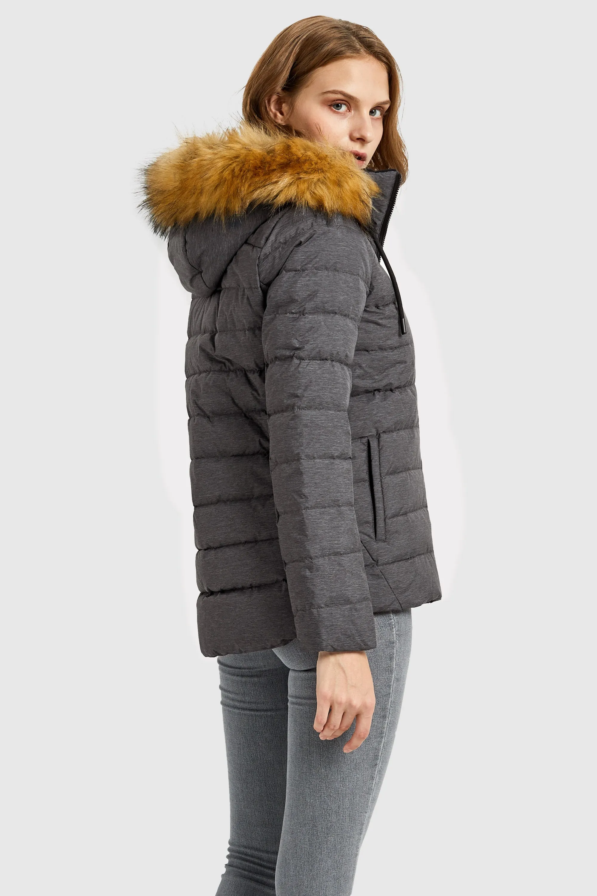 Inner Pocket Snap Puffer Jacket