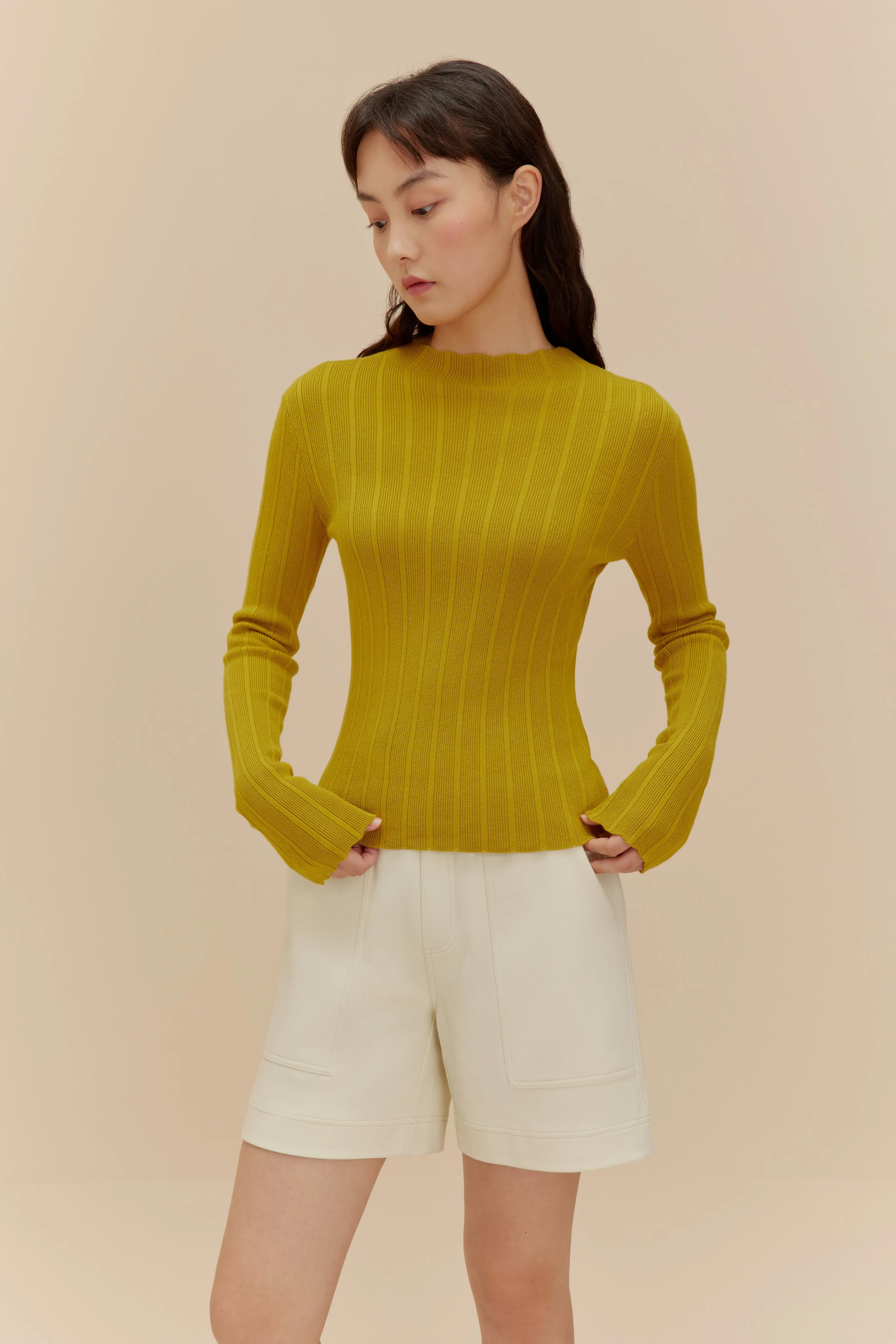 Knitted Ribbed Sweater