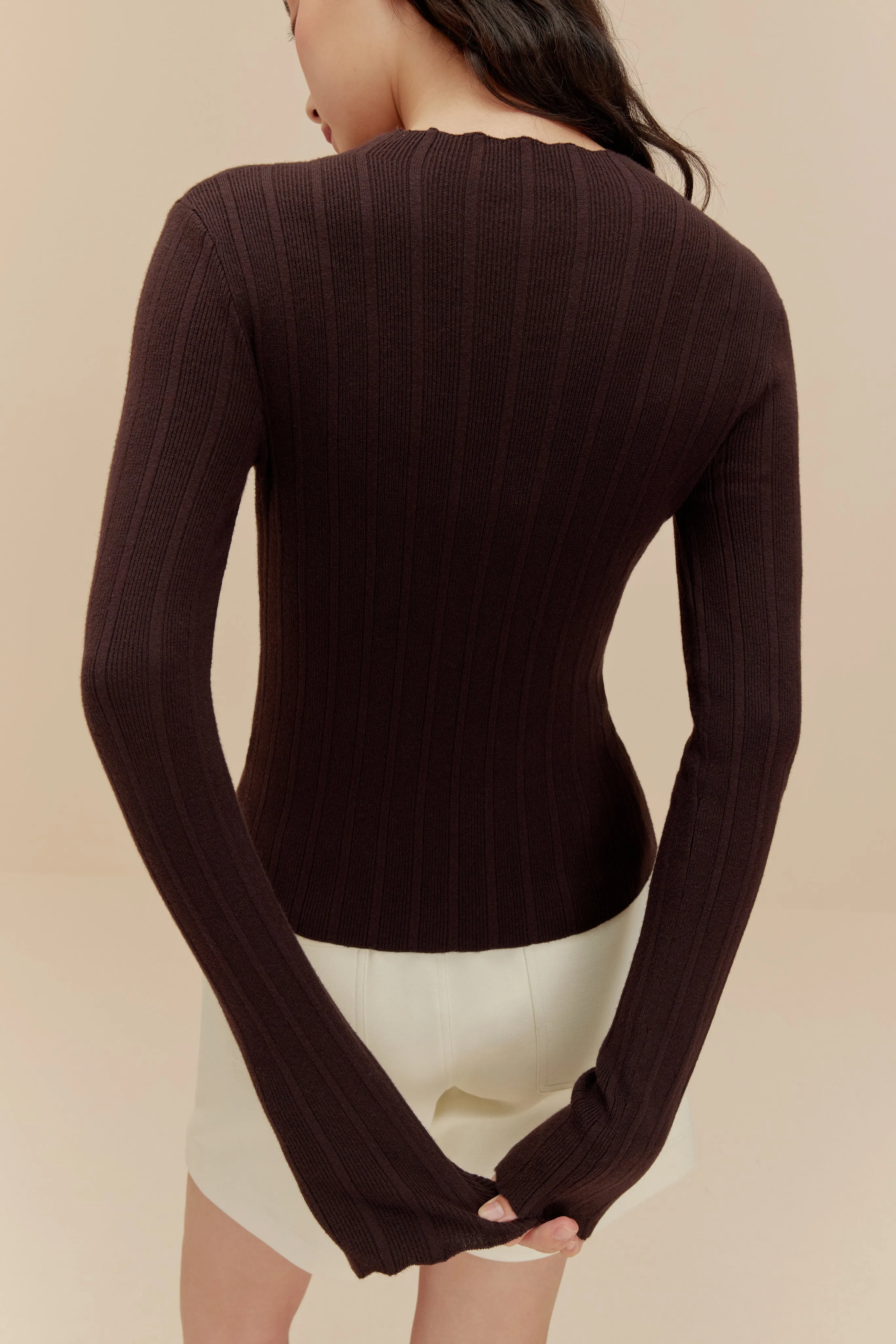 Knitted Ribbed Sweater