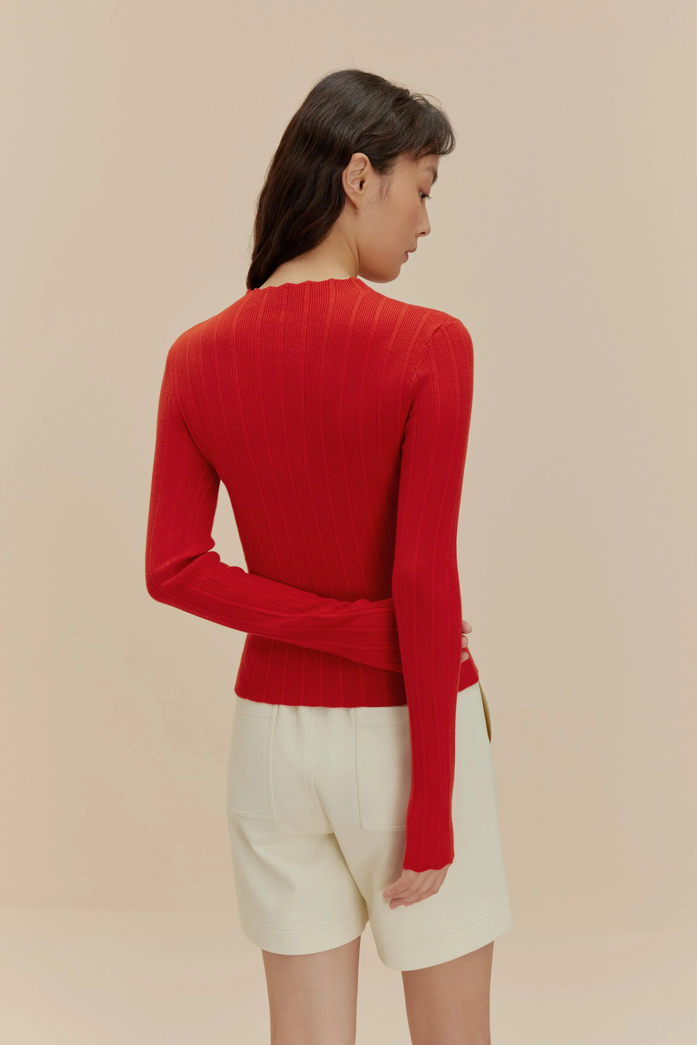 Knitted Ribbed Sweater