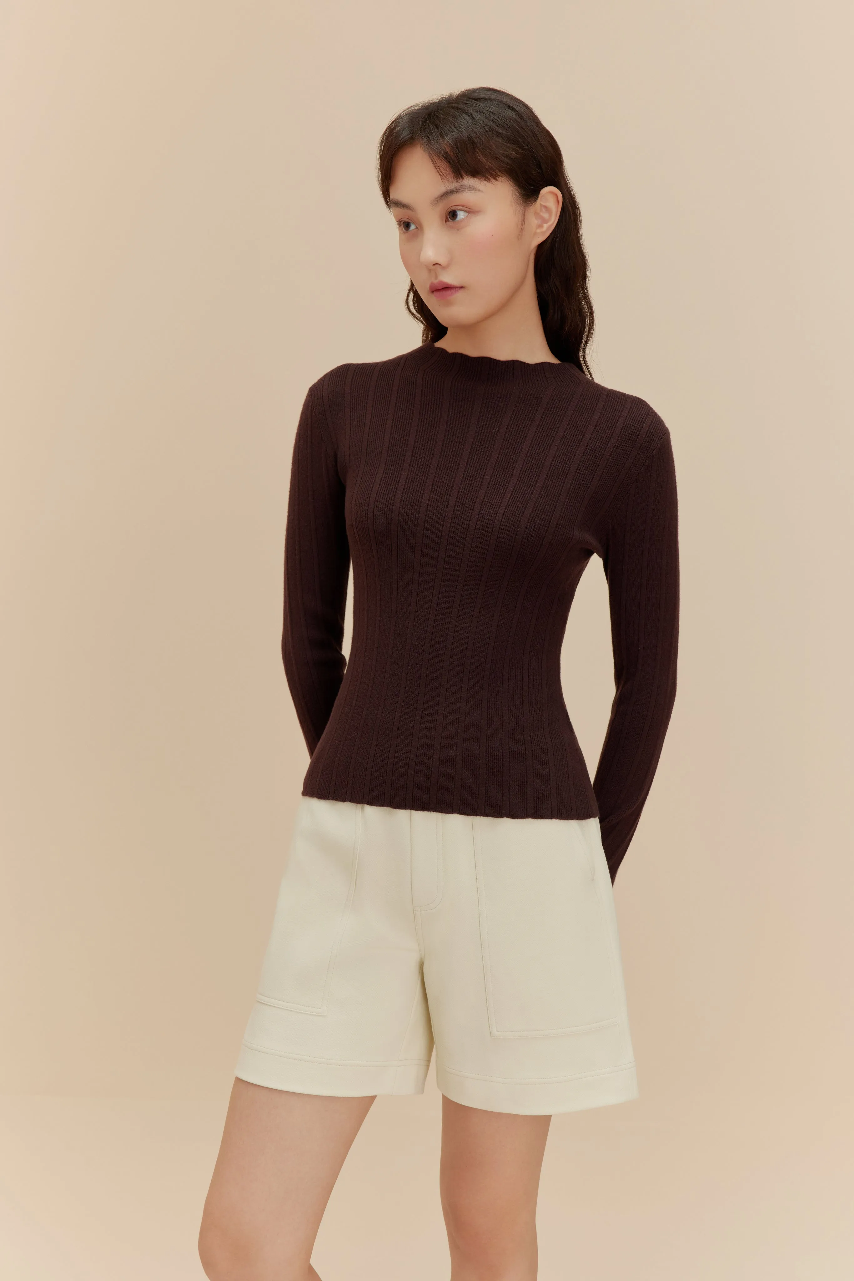 Knitted Ribbed Sweater