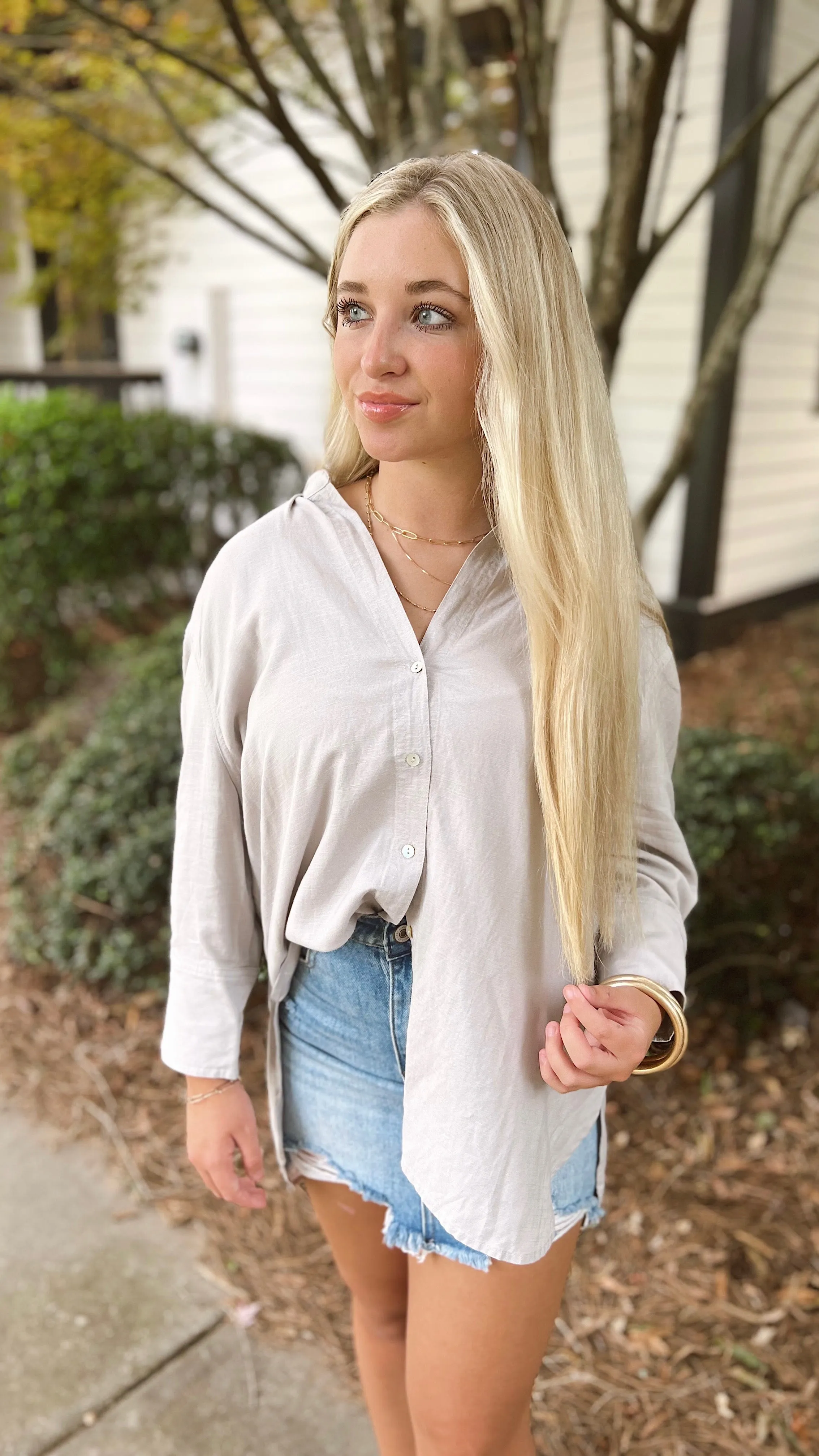 Liberty Button Down Top