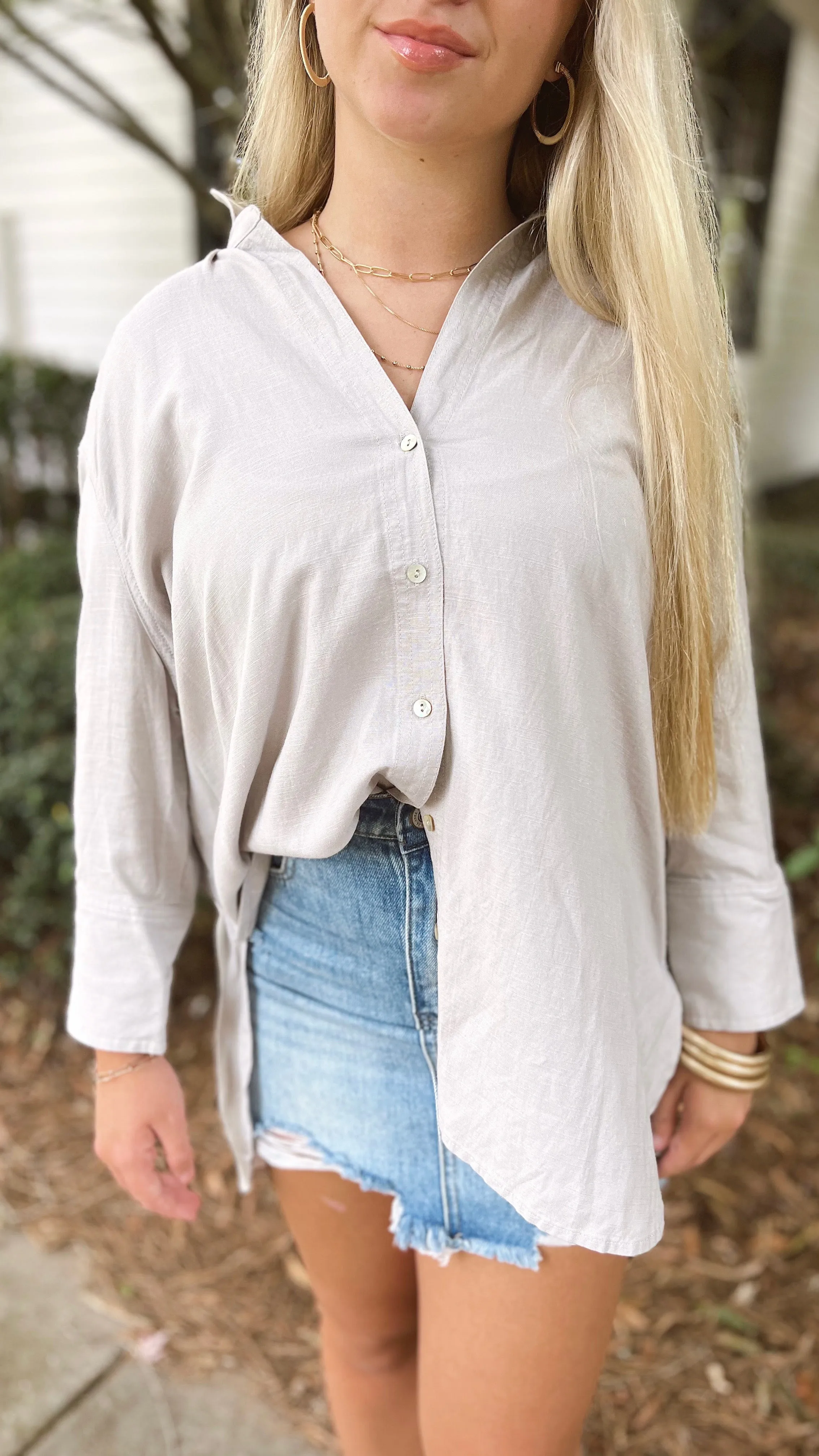 Liberty Button Down Top