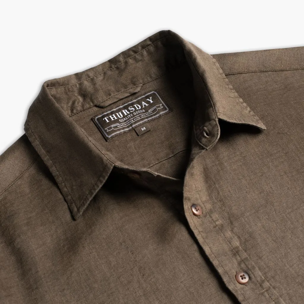 Linen Shirt | Brown