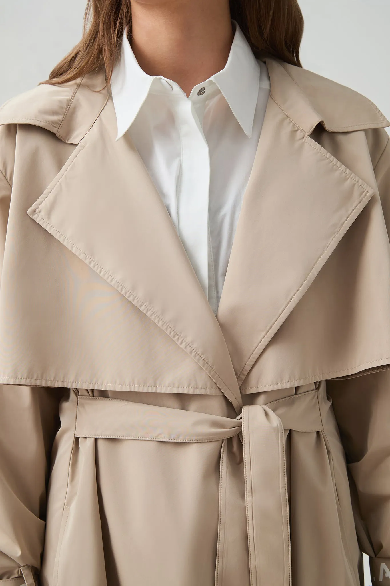 Longline Wrap Trench Coat 705