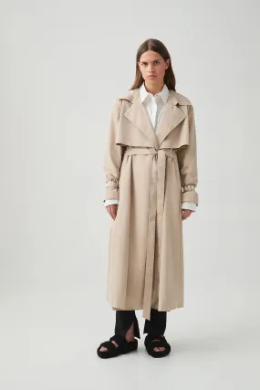 Longline Wrap Trench Coat 705