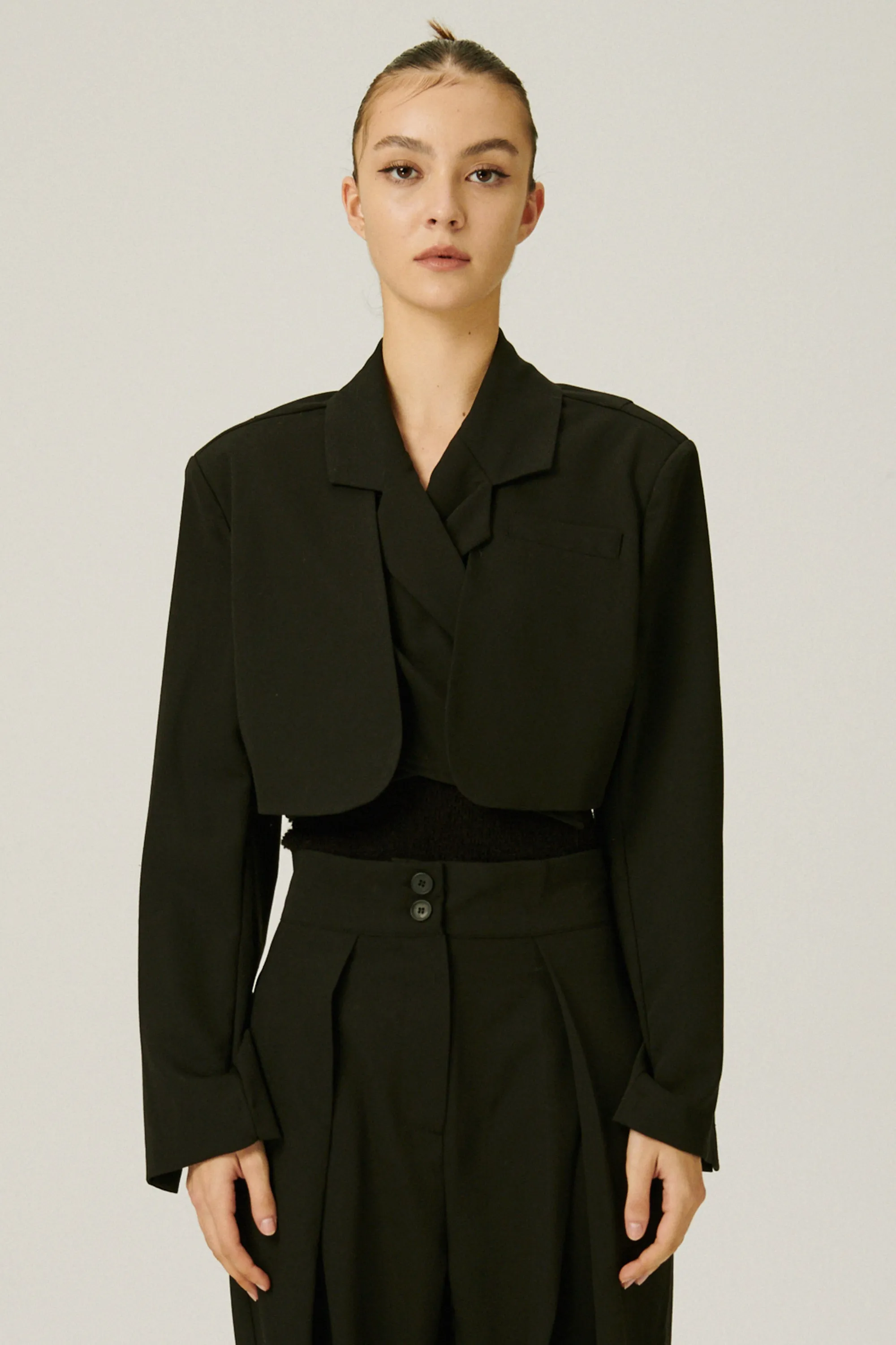 Lyla Trench Crop Blazer