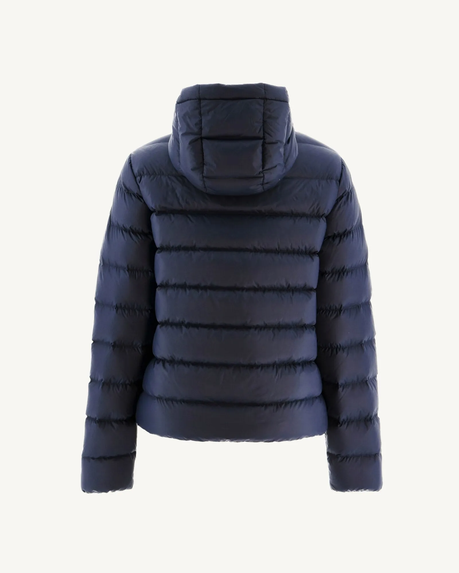 Navy Jane straight hooded puffer jacket