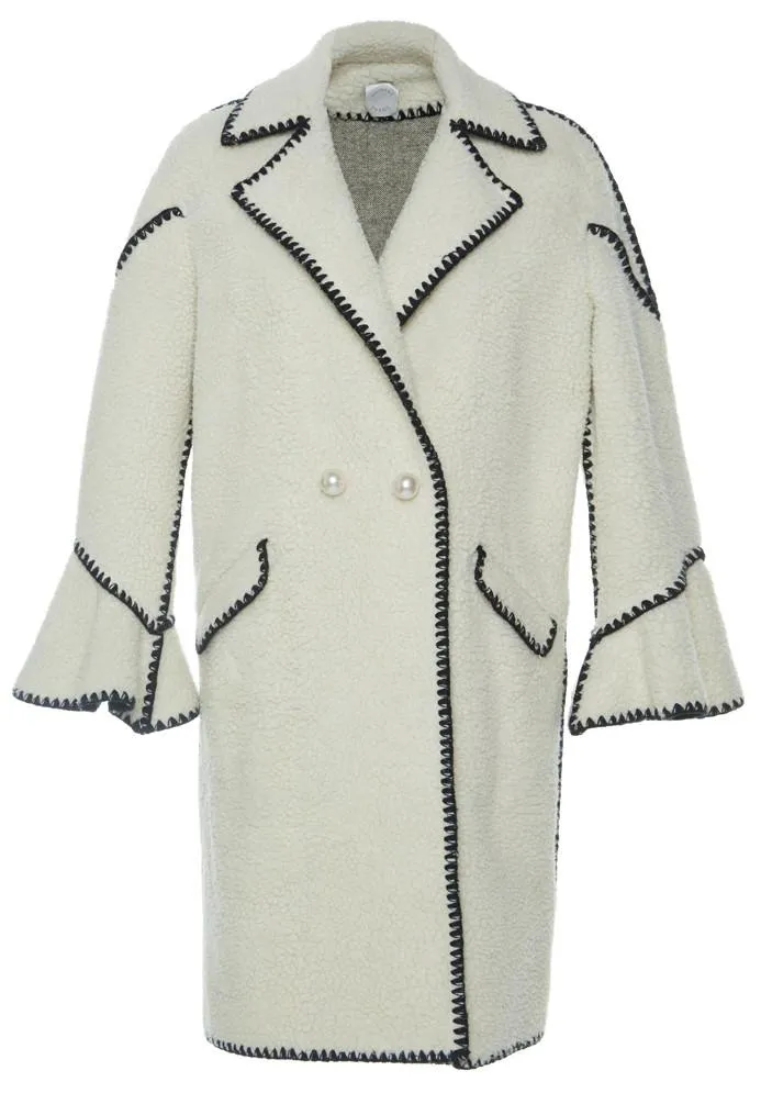 'Nikki Eco' Wool Coat in White