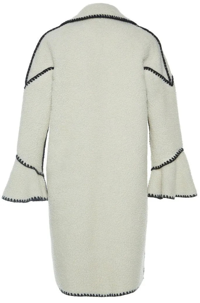 'Nikki Eco' Wool Coat in White