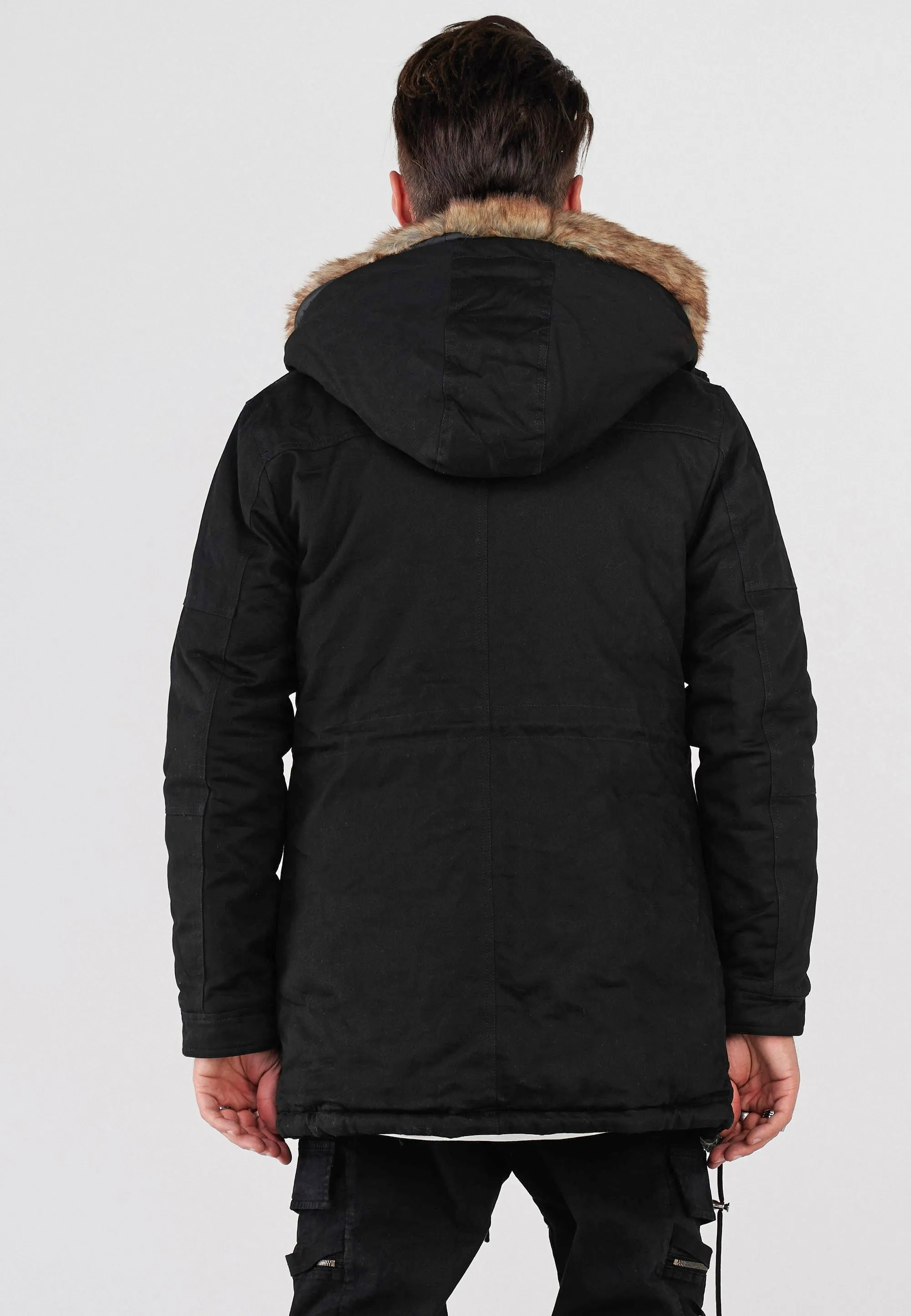 Parka Jacke Schwarz Tyler