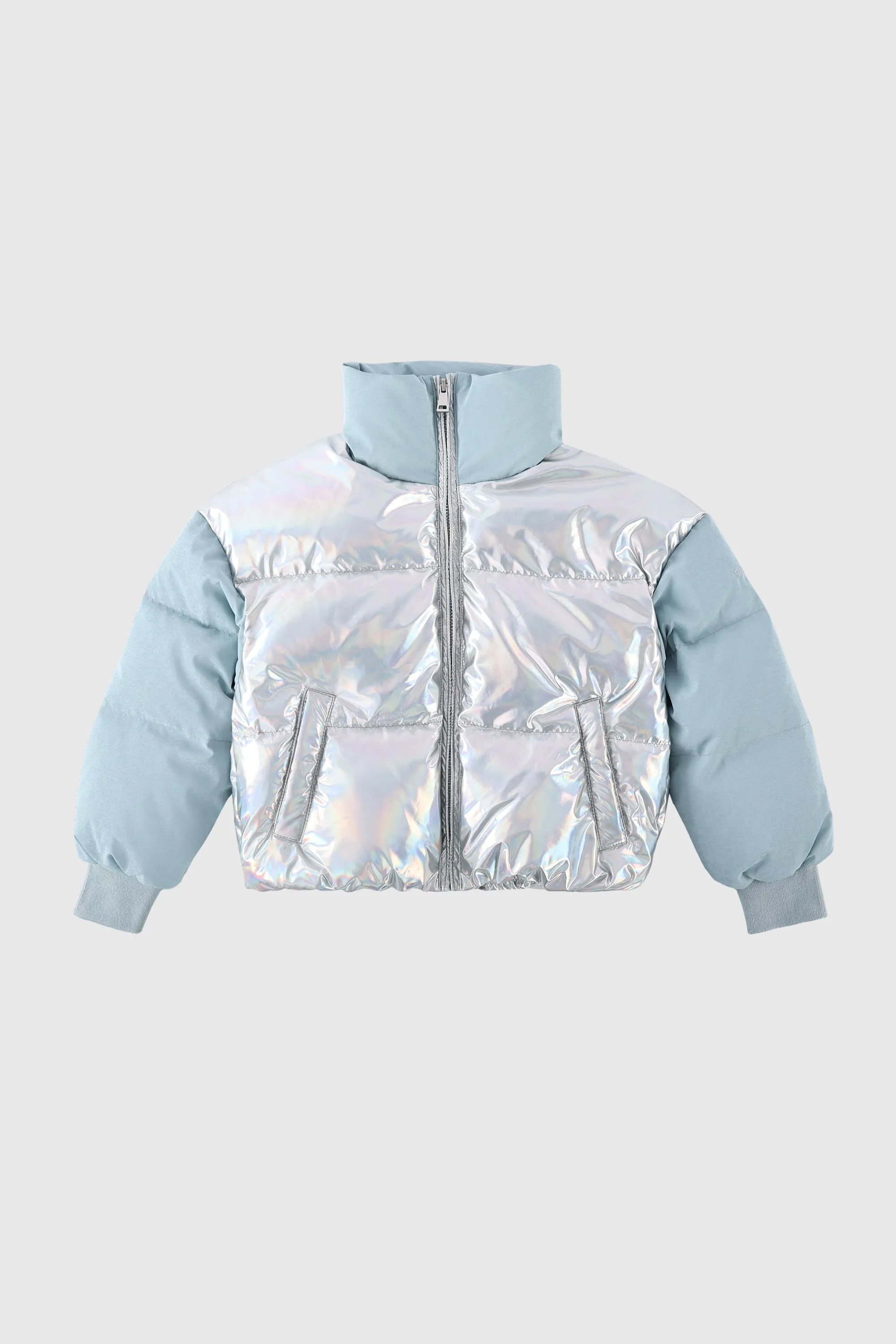 Puff-O Colorlay Kid's Cropped Puffer Jacket