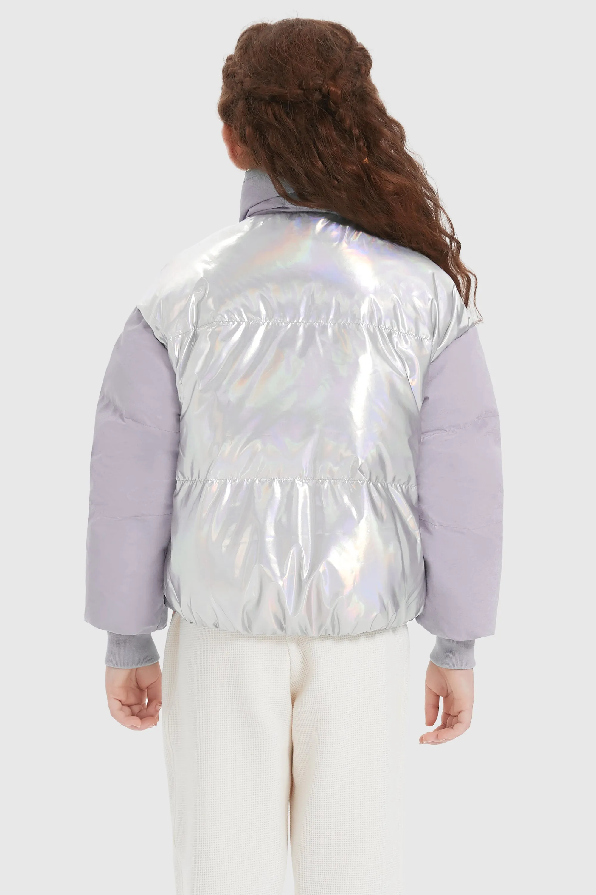 Puff-O Colorlay Kid's Cropped Puffer Jacket