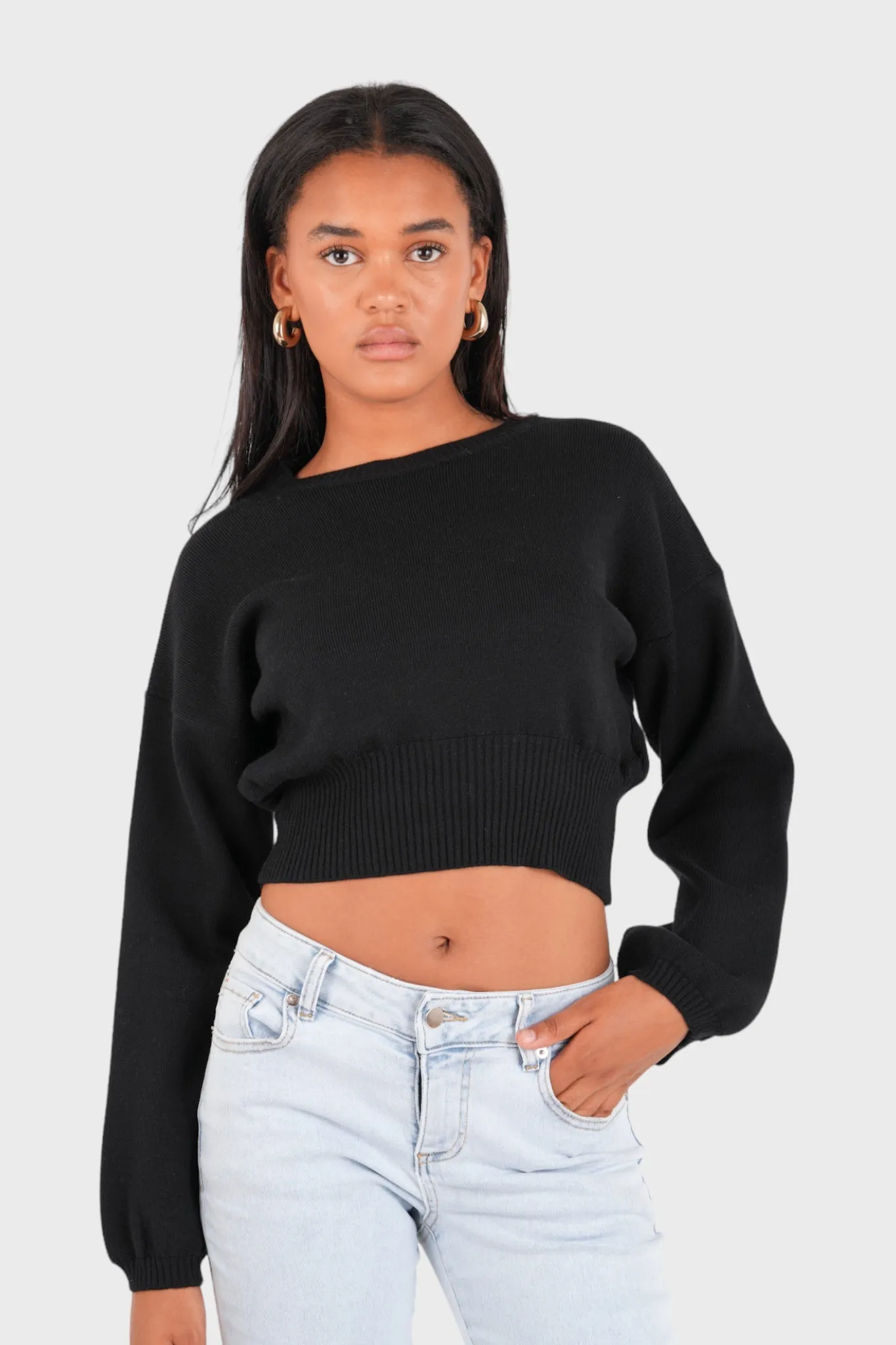 "Soft glow" sweater black