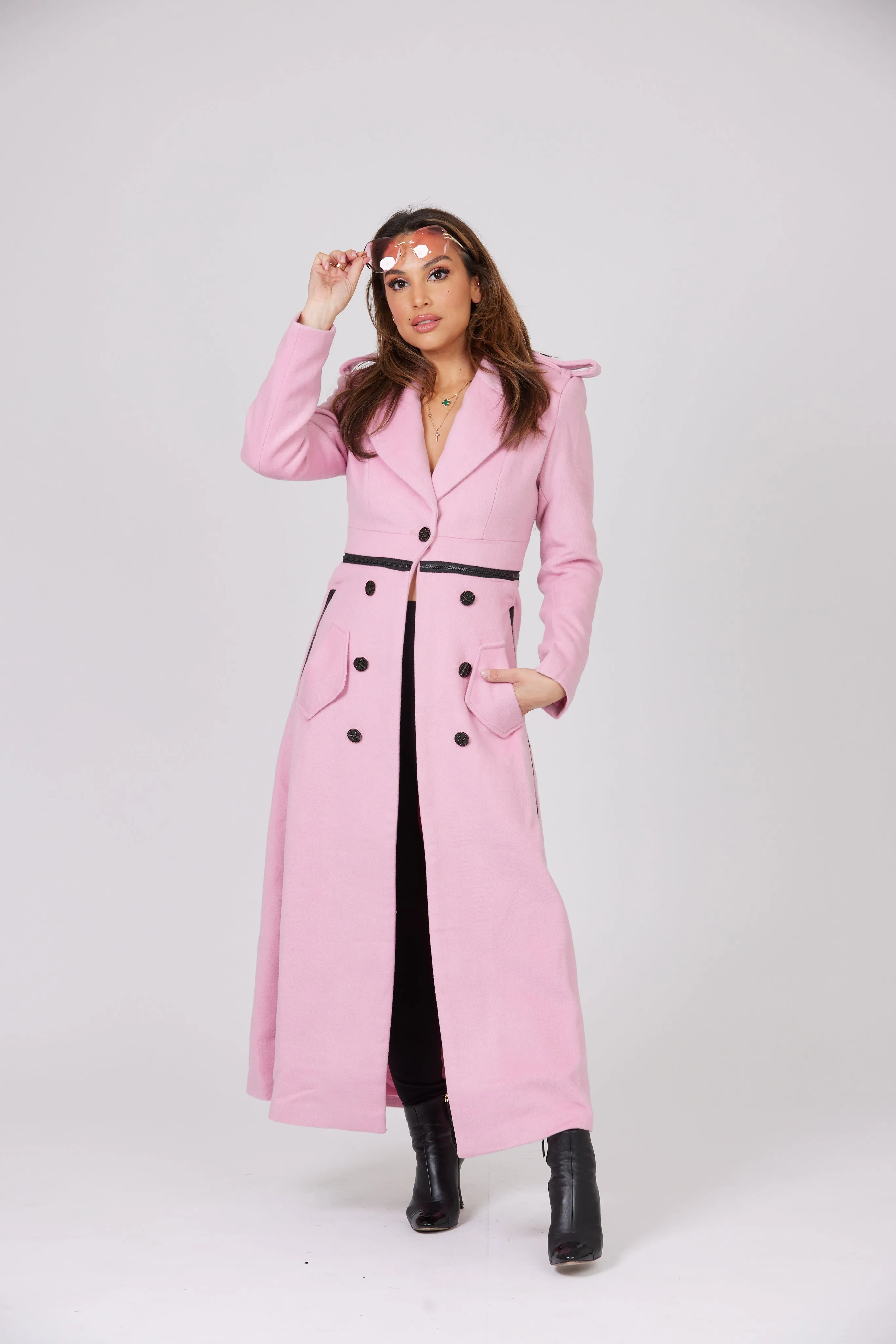 RAYNA PINK LONGLINE COAT