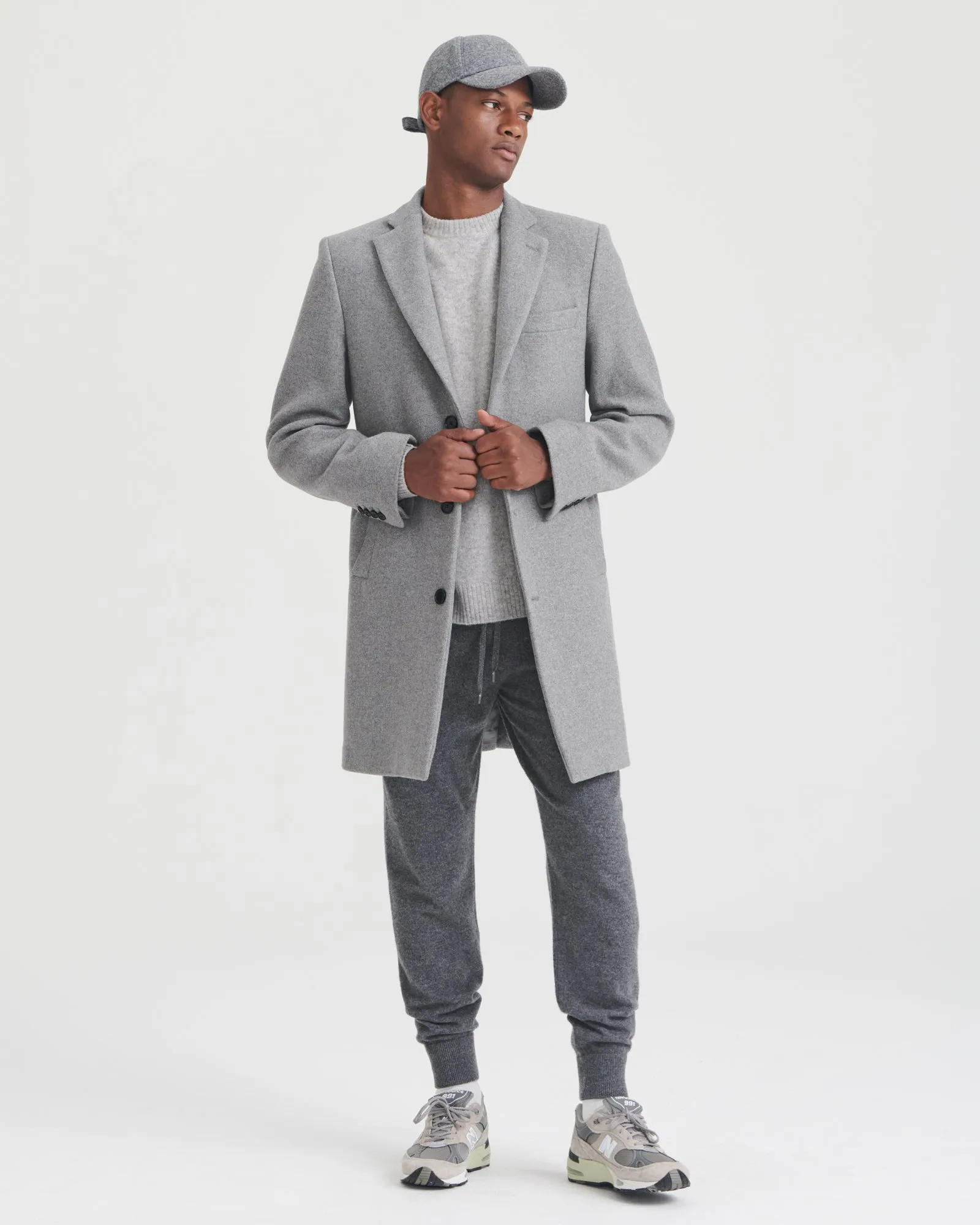 Reclaimed Cashmere Tailored Coat