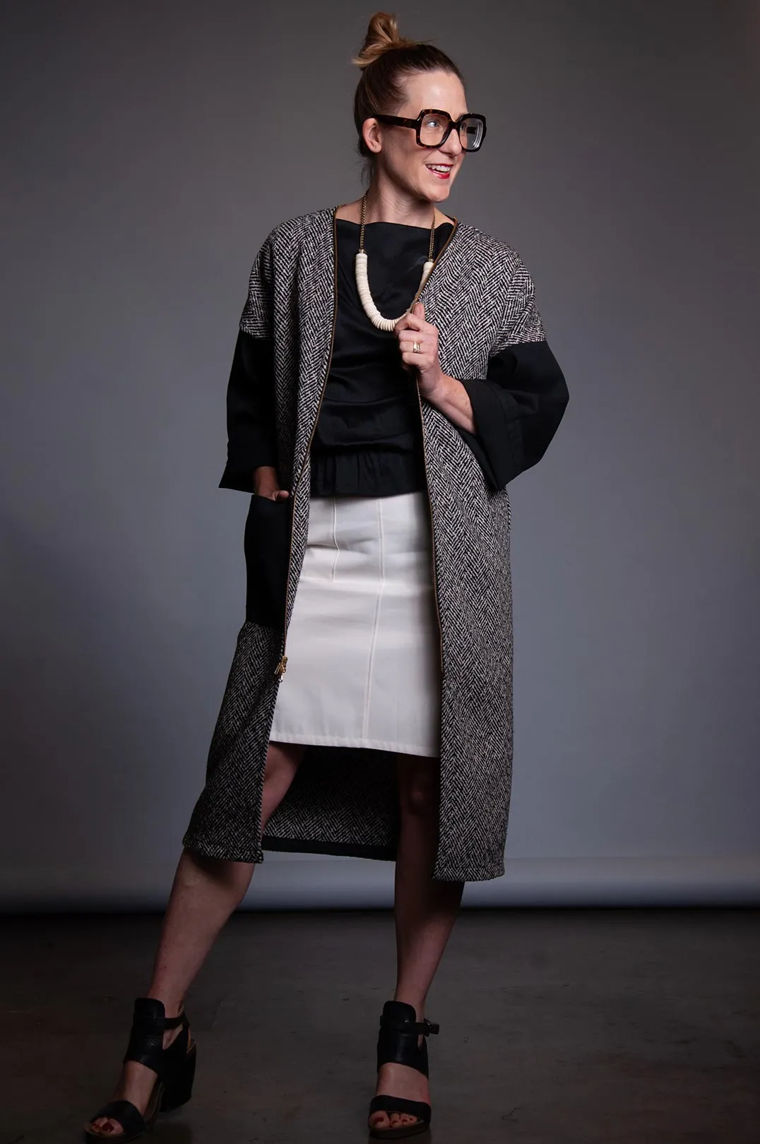 Ruth Wool Coat - Hella Herringbone