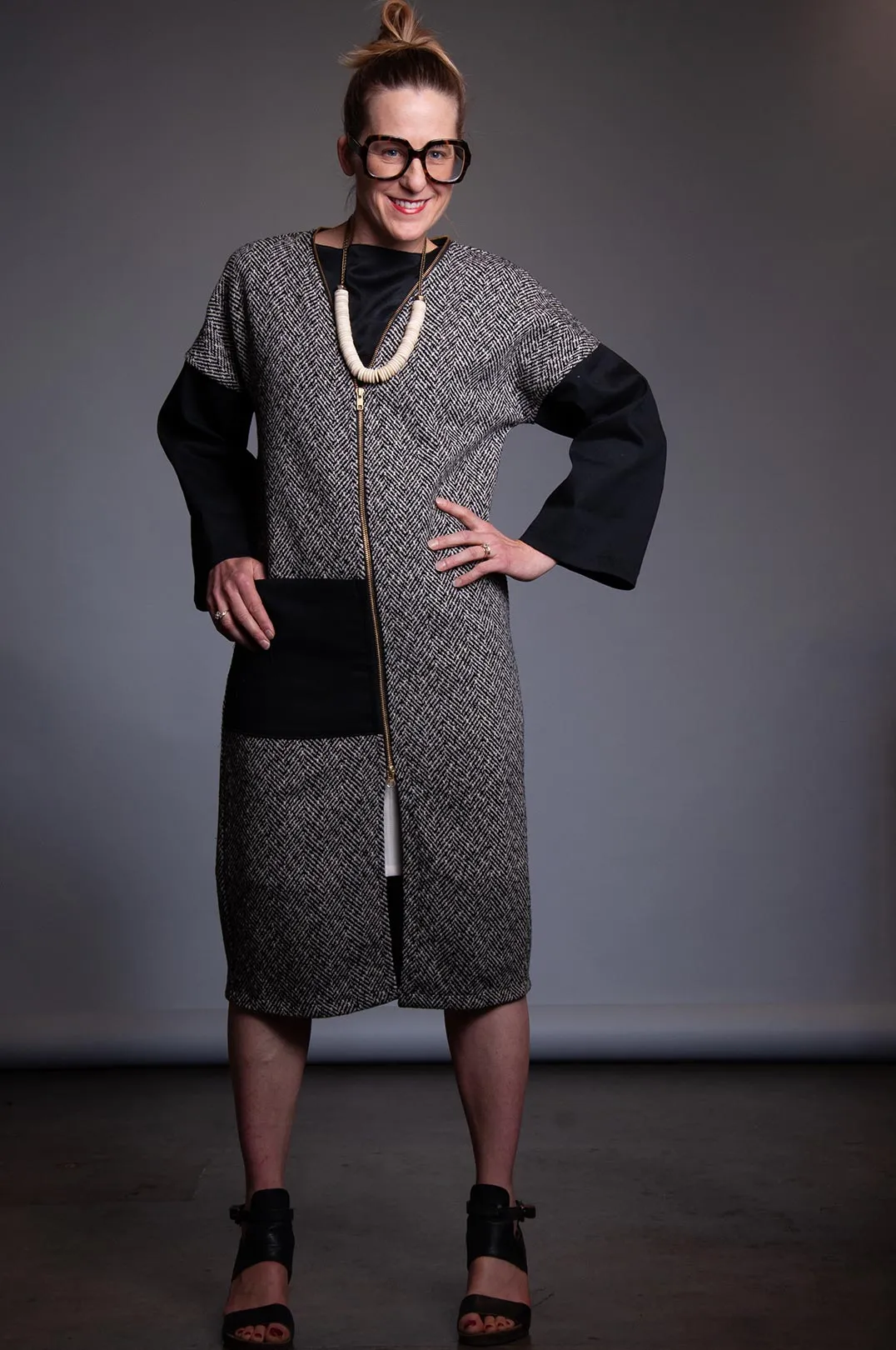 Ruth Wool Coat - Hella Herringbone