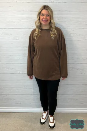 Sarah Corded Pullover - Brown