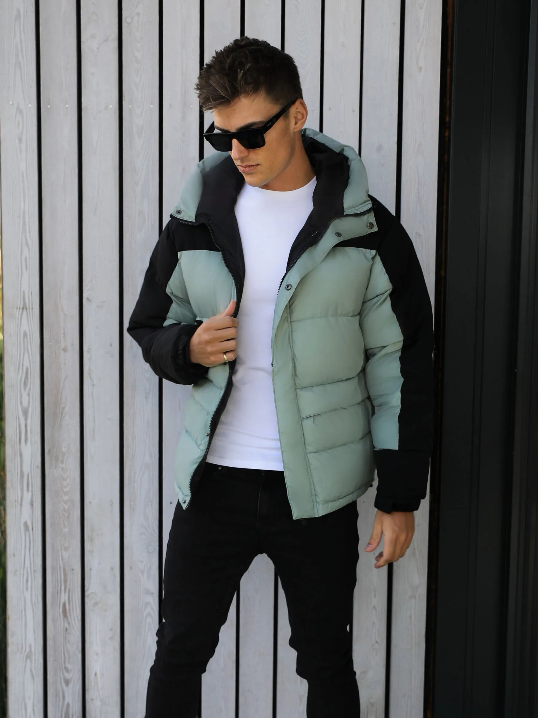 Tampa Puffer Coat - Sage Green