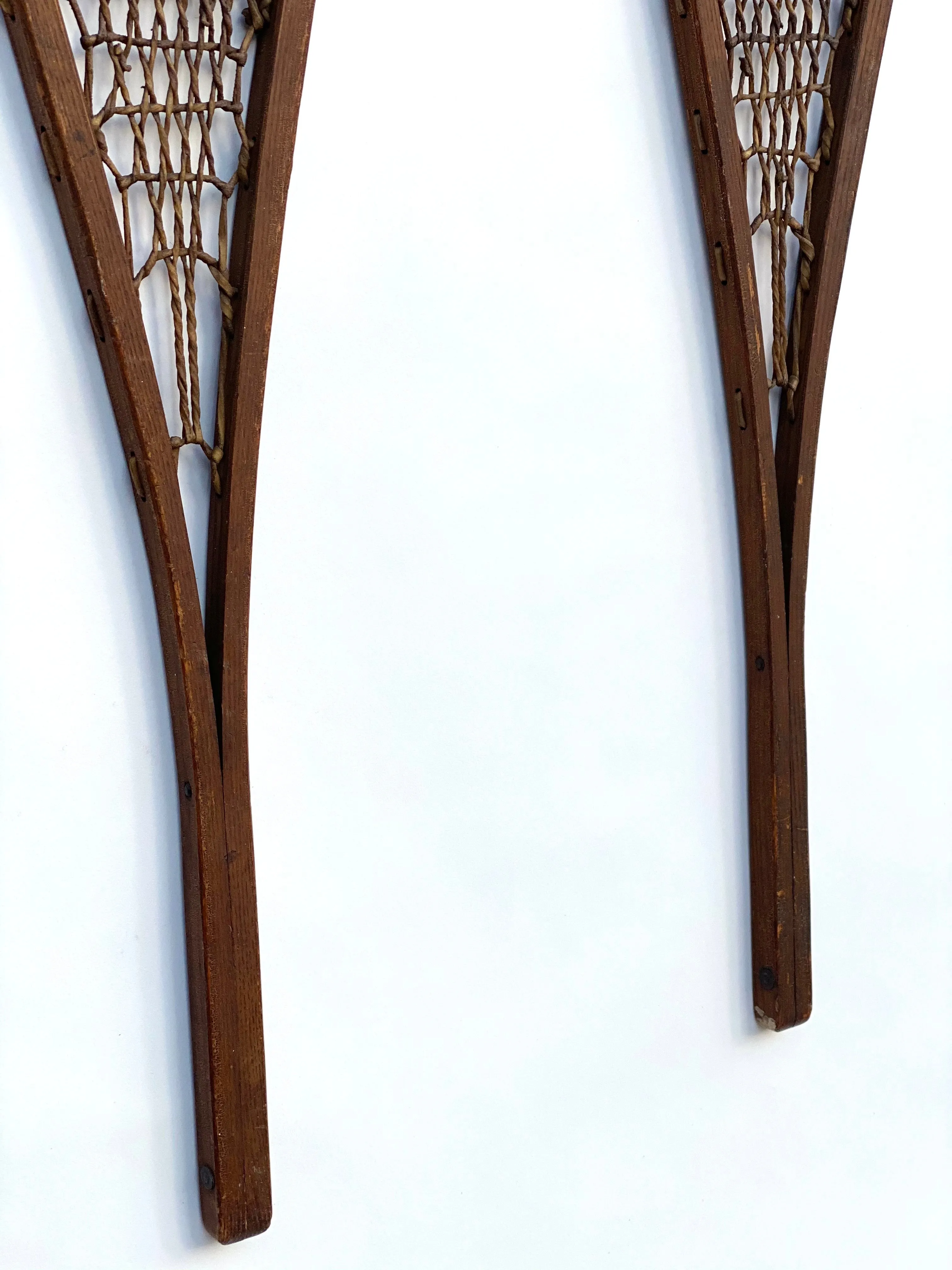 Abercrombie and Fitch High-Quality Wooden Snowshoes for Winter Sports