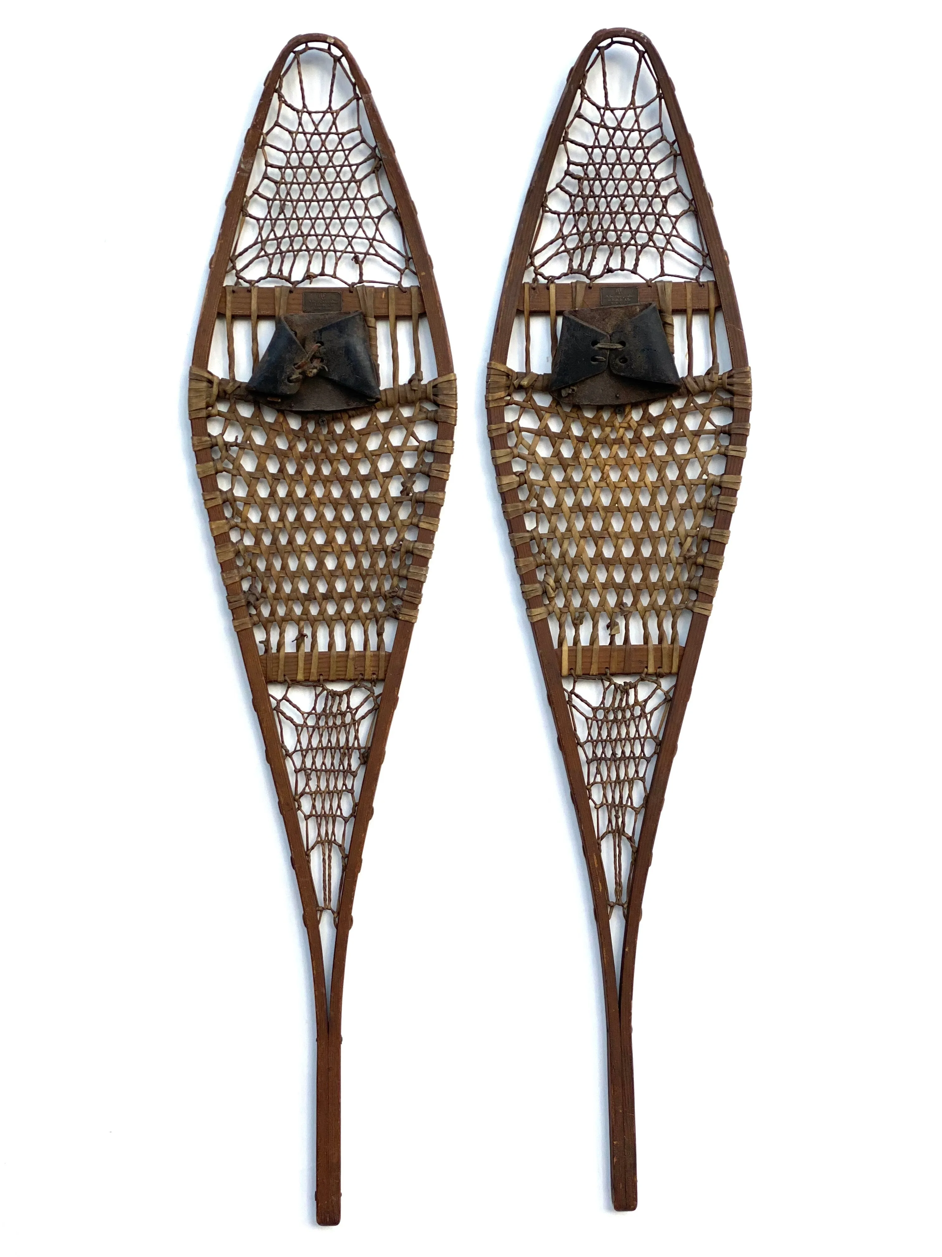 Abercrombie and Fitch High-Quality Wooden Snowshoes for Winter Sports